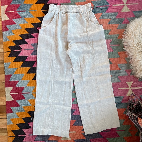 ES ELIZABETH SUZANN Clyde Culotte midweight linen - Small - Flax - Picture 3 of 12